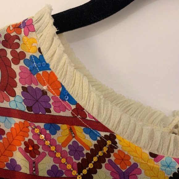 Anthropologie Tanvi Kedia Floral Tunic Dress - Picture 4 of 5